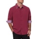 thumbnail image 4 of Camisa de Vestir para Hombre Casual de Negocios de Manga Larga con Botones XL Burdeos, 4 of 6