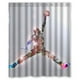 thumbnail image 1 of Cortina de ducha de Michael Jordan, juego de cortinas de baño con ganchos, tamaño 60 x 72 pulgadas, 1 of 3