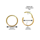 thumbnail image 2 of Argollas Clicker 8mm 20g Acero Quirurgico Chapadas En Oro 18k, 2 of 3