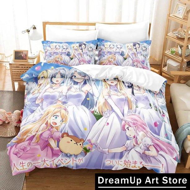 Anime In Another World with My Smartphone Bedding Set Quilt Cover Bed Cover with Pillowcase Boys