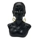 thumbnail image 2 of Estatua De Mujer Africana, Obra De Arte, Figura De Busto De Se?ora, Adorno Estético Exquisito, Pelo Largo, Negro, 2 of 5