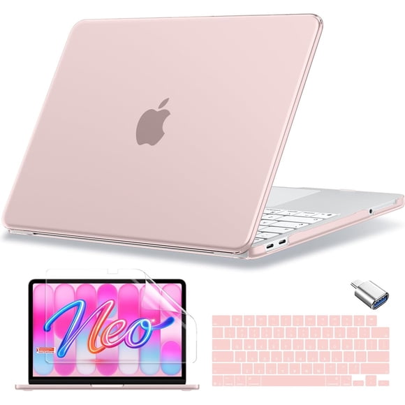 Funda MecBevia MacBook Neo 13 A3404 A18 Pro Crystal Blush