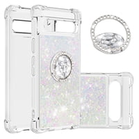 Foxdock - Funda Para Google Pixel 7A Con Brillo Líquido, Protección Completa Y Soporte De Anillo Giratorio