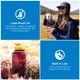 thumbnail image 3 of Water Bottle Nalgene Wide Mouth 946mL BPA-Free Gray w/ Black Lid, 3 of 3