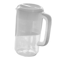 Bothyi - Jarra De Agua Con Tapa Con Línea De Escala, Versátil Para Fiestas, Catering, Cocinas, Color Blanco