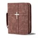 thumbnail image 1 of Funda Para Biblia De Cuero Vegano Con Bolsillo Para Teléfono Marrón, 1 of 6