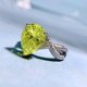 thumbnail image 5 of Anillos de Compromiso Grandes de Pera para Mujer Anillo de Lágrima Deslumbrante Anillo de Cóctel Llamativo Moda Anillos de Boda de Gema Verde Mujer Accesorios de Joyería Fina, 5 of 7