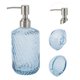 thumbnail image 5 of Bargains Únicos 1 Pc Dispensador de Jabón con Líneas de Sarga para Baño 450ml Azul Claro, 5 of 6