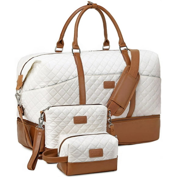 Bolsa de fin de semana Stuery para mujer con neceser de 40 litros