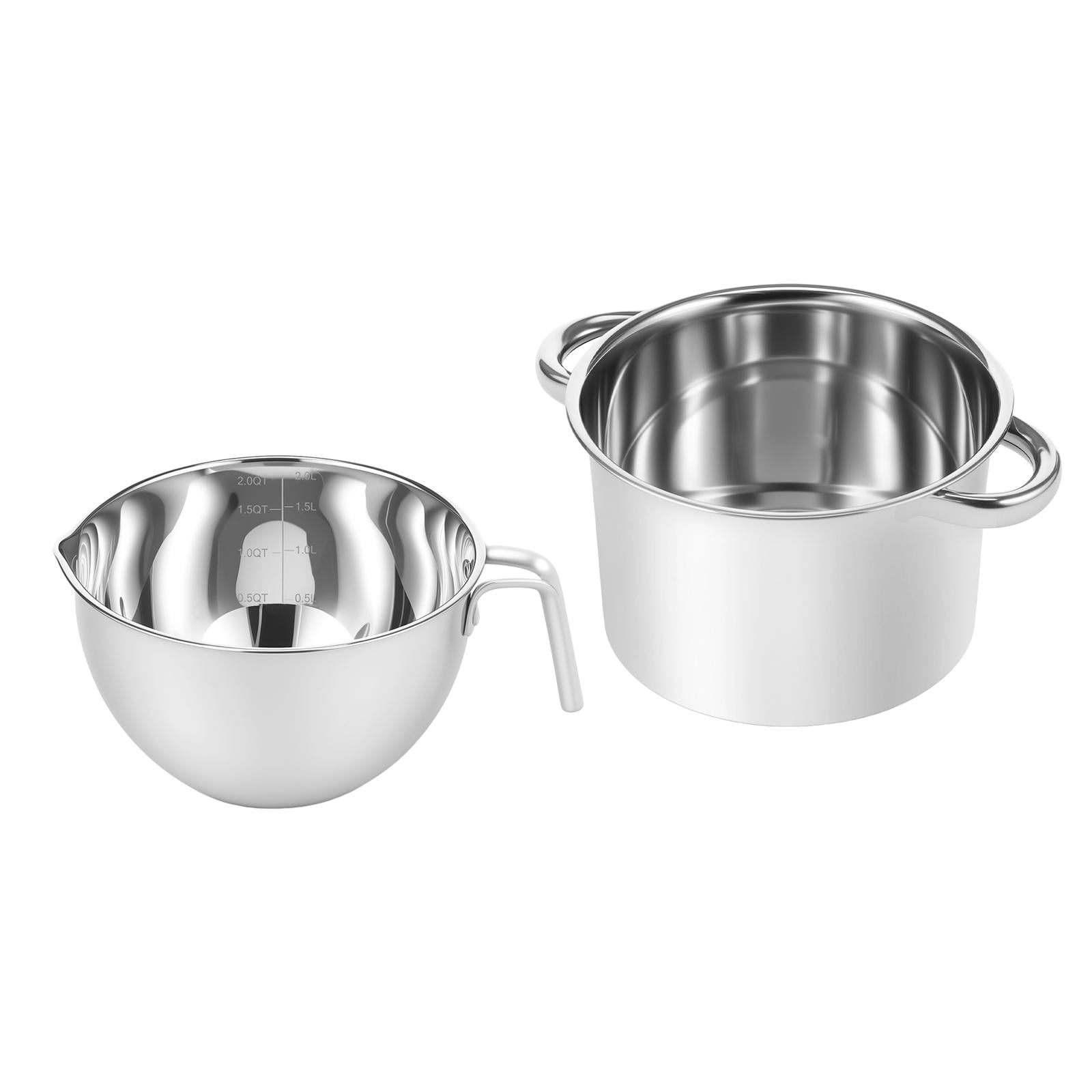 Bothyi - Juego De Olla Para Baño María, Olla Para Derretir Chocolate Con Pico Vertedor Para Hacer Jabón Y Dulces