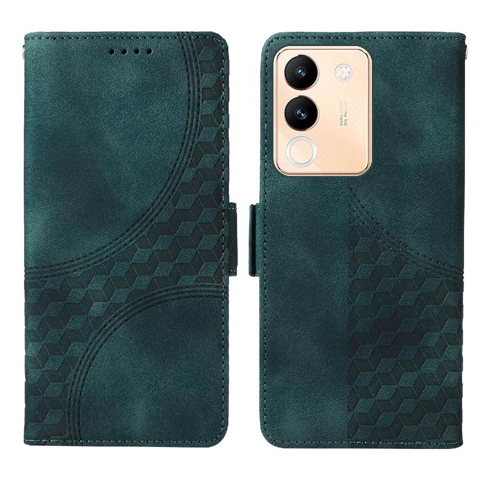 Carcasa Foxdock Vivo V30 Lite 5G De Cuero Pu, Diseño Acolchado Clásico, Protección Contra Caídas Y Rayones