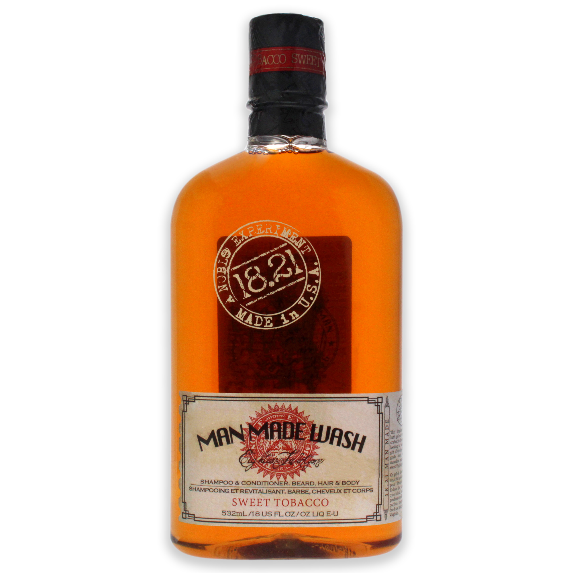 18.21 Man Made - Man Made Lavado - Tabaco Dulce De Man Made Para S - Champú, Acondicionador Y Gel De Baño
