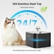 thumbnail image 2 of Fuente de agua para gatos Wonder Creature 3 L de acero inoxidable con LED, 2 of 7