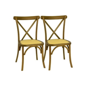 Habita2 Chile - Pack 2 Silla Crossback Madera - Walnut