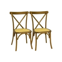 Habita2 Chile - Pack 2 Silla Crossback Madera Walnut