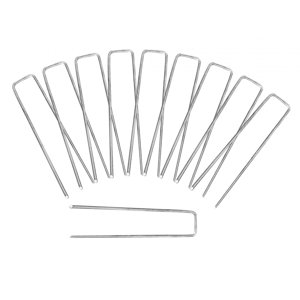 Ioensy - 10 Piezas Estacas De Jardín En Forma De U Prácticas Para Vallas De Privacidad Senderismo Camping 4Mm De Espesor