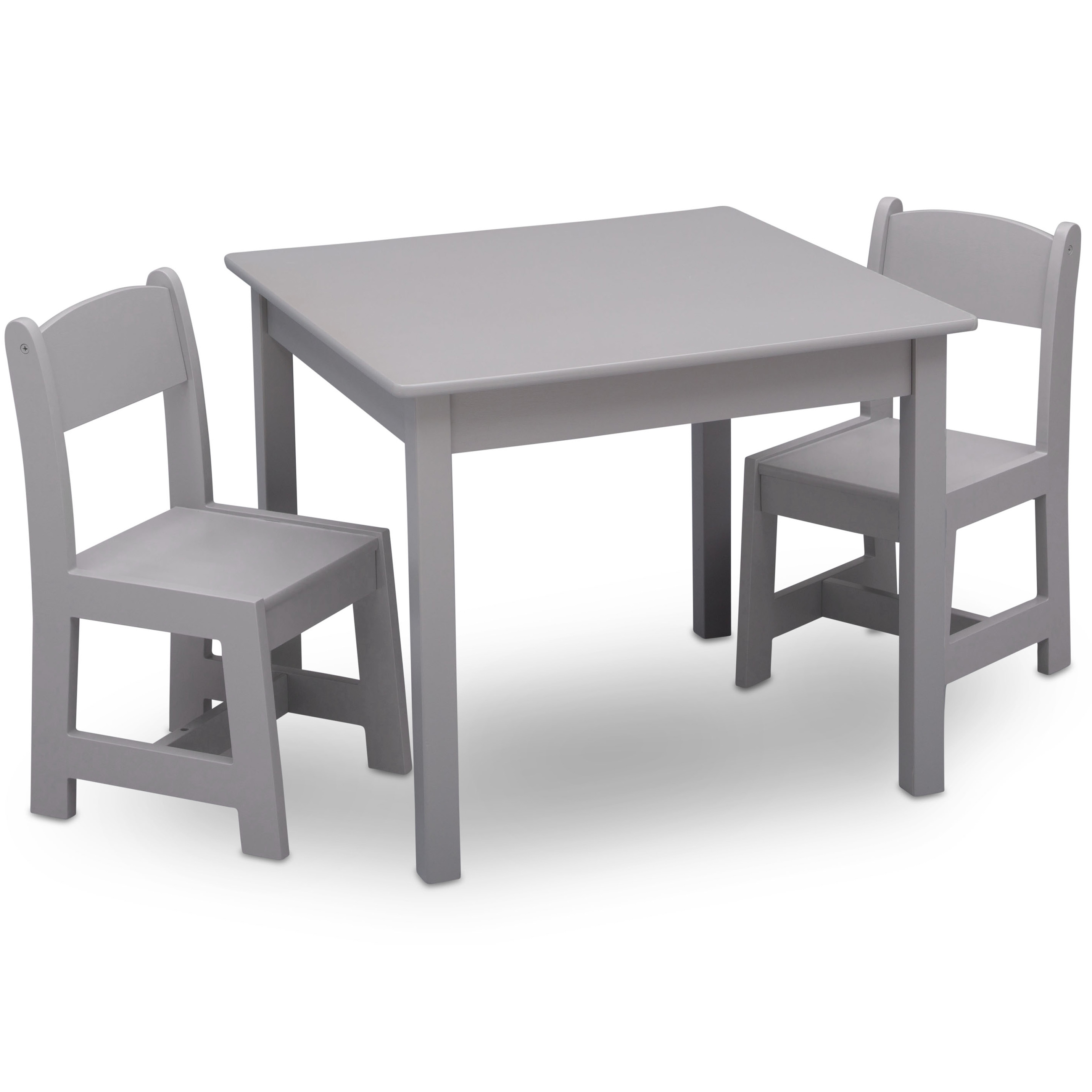 Juego De Mesa Y 2 Sillas Infantil Gris Delta Children