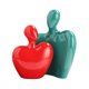 thumbnail image 5 of Amante Estatua Artesanía Apasionado Romántico Para Gabinete De Oficina Regalo De Boda Verde Y Rojo, 5 of 5