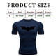 thumbnail image 5 of Camiseta deportiva de manga corta para hombre, ajustada, con cuello redondo, para baloncesto, fútbol, de compresión y secado rápido., 5 of 5