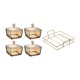 thumbnail image 1 of Recipiente De Almacenamiento Dividido Para Servir Platos Multiusos Para Frutos Secos Postre Hogar 4 Rejillas Marrón, 1 of 4