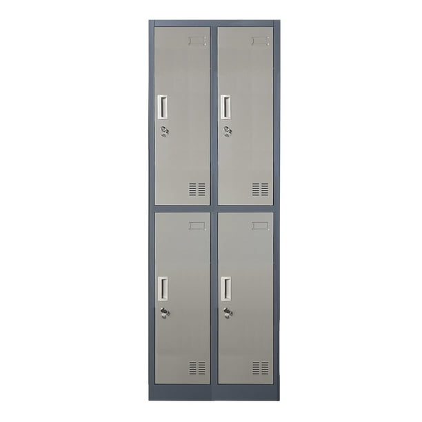 Locker Casillero Metalico 2 Cuerpos 4 Puertas