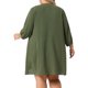 thumbnail image 3 of Agnes Orinda Cardigans de Mujer Talla Grande 3/4 Manga Murciélago Poliéster Cárdigan Casual 4X Verde Militar, 3 of 5
