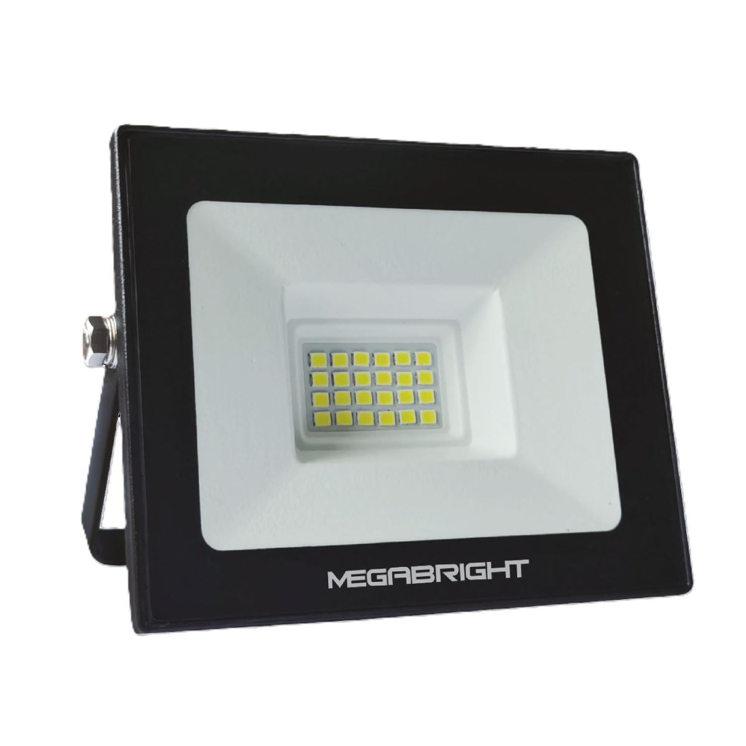 Foco Proyector Telco Flat Led 20w 3000k Calido Megabright Negro 15x14x3