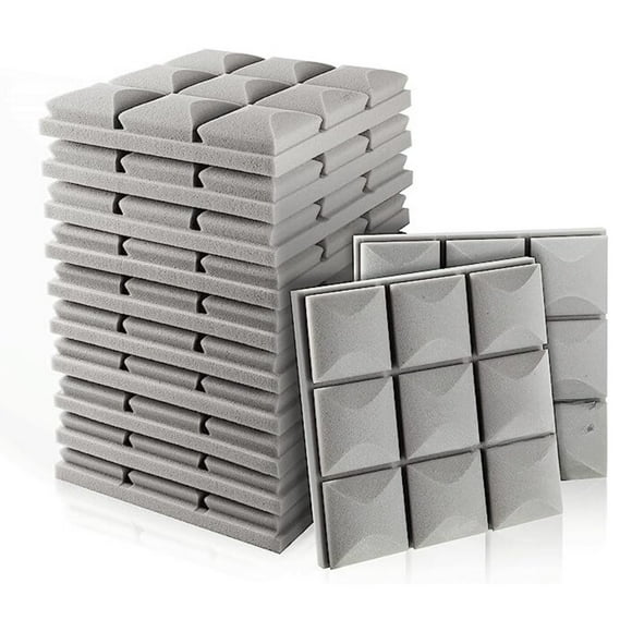 Panel Acústico Rombo • AutoAdhesivo • Pack X12 • Gris