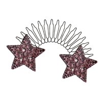 Magideal - Fijador De Acabado Para El Cabello, Clip Para Peineta, Inserto De Novia Flexible Para Niñas Y Mujeres, Accesorios Para Peinar El Cabello, Mini Soporte Rosa