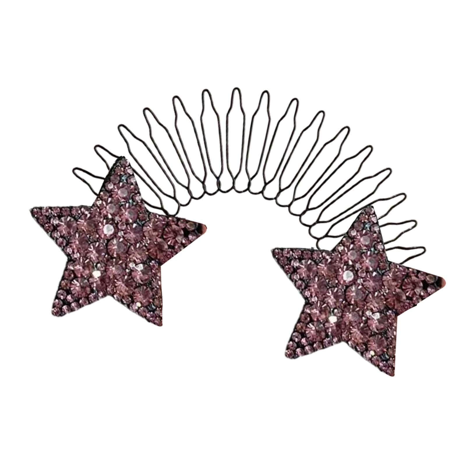 Magideal - Fijador De Acabado Para El Cabello, Clip Para Peineta, Inserto De Novia Flexible Para Niñas Y Mujeres, Accesorios Para Peinar El Cabello, Mini Soporte Rosa