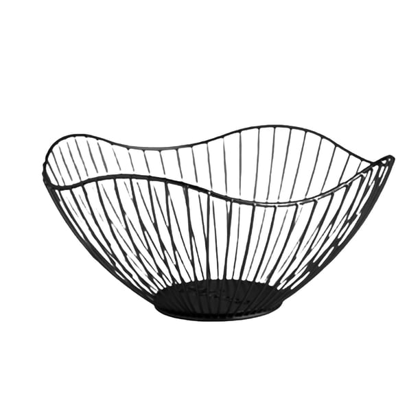 Cesta De Almacenamiento De Frutas De Escritorio, Cuencos Grandes Para Sala De Estar, Aperitivos, Pan, Negro