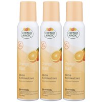 Ambientador En Aerosol Citrus Magic, Eliminador De Olores, Naranja, 90 Ml X 3