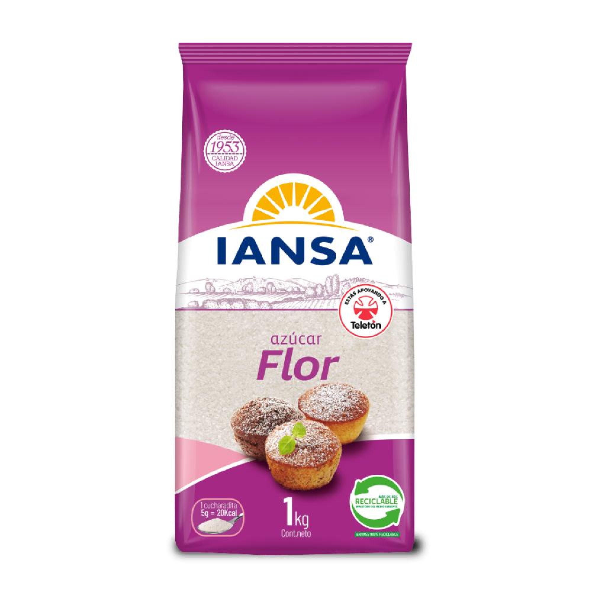 Azúcar Flor Bolsa 1 Kg Iansa