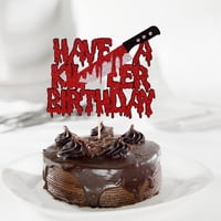 Decoración Para Pastel Bekaterea Halloween Horror Cumpleaños 16X12 Cm