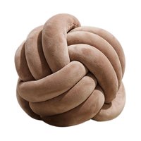 Magideal - Almohada De Bola De Nudo Suave, Almohada Redonda Hecha A Mano Para Oficina, Sala De Estar, Marrón