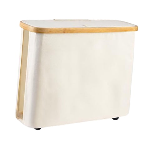 Bothyi - Organizador De Papel Higiénico Con Asa Soporte Para Papel Higiénico Para Baño Rv Blanco