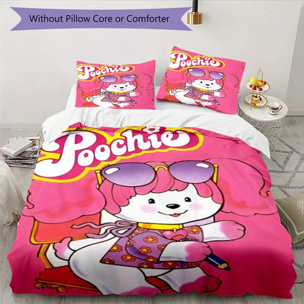 3pcs Bedding Set Duvet Cover Closure Includes 1 Duvet Cover & 2 Pillowcases for All Seasons Bedroom Decor, Home Dorm High-Definition Print Stylish and Cute Poochie A395