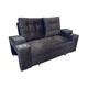 thumbnail image 4 of Sofá Cama Confort Plus 2 Plazas Negro Felpa Reclinable con Baúl y Cojines, 4 of 5