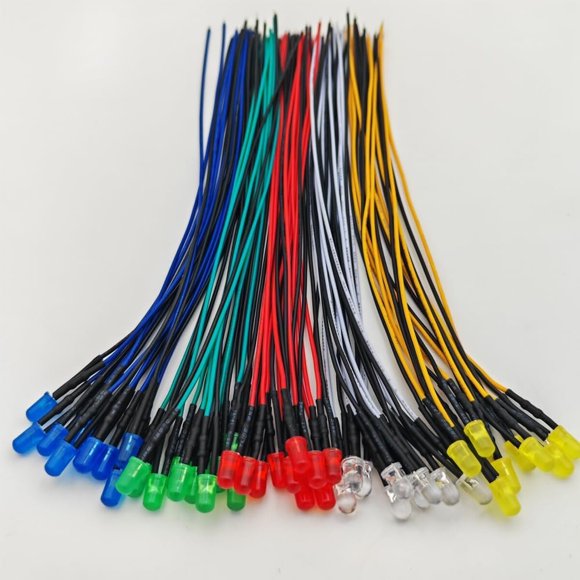 Luces LED 5mm Multicolor Gebildet 12V con Resistor Preinstalado