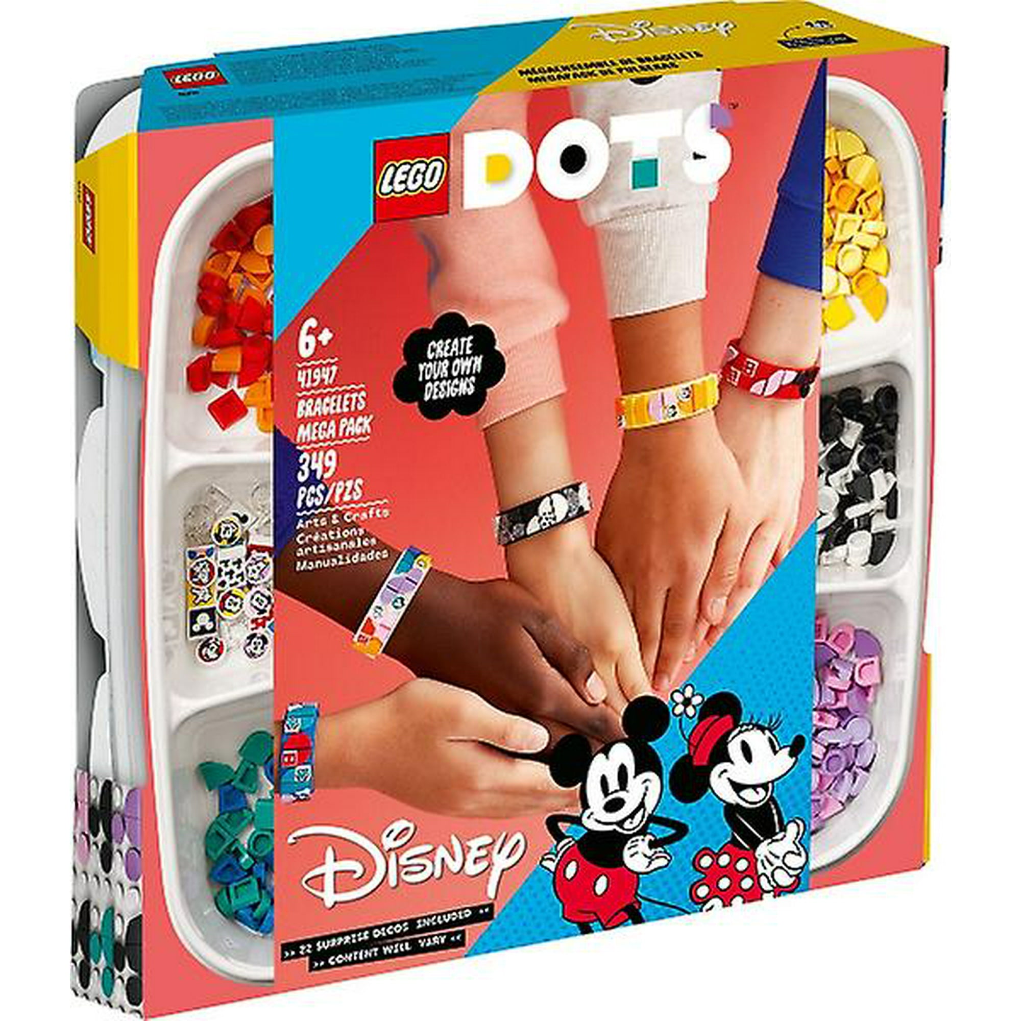 Lego Dots Disney Disney Mickey & Friends Bracelets Mega Pack 41947 Construcción De Juguetes Para Niños, Chico