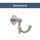 thumbnail image 3 of Gancho Doble Franklin Brass Gainesville Naquel Satinado, 3 of 3