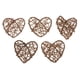 thumbnail image 4 of Apoyos de la foto de la bola de mimbre de la rota 5pcs, baratijas diy caseras en forma de corazón marrón, 4 of 5