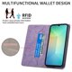 thumbnail image 5 of Funda tipo cartera con bloqueo RFID para Samsung Galaxy A06 Con tapa abatible, portatarjetas, cierre magnético, TPU y soporte Morado, 5 of 6