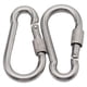 thumbnail image 1 of Paquete De 2 Ganchos De Anillo En D Con Mosquetón De Bloqueo Clips De Llavero Para Hamaca 70x35x7mm, 1 of 5