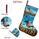 thumbnail image 5 of La Vida Salvaje Tema: Calcetines de Navidad, fino lino blanco para colgar en escaleras y chimenea, decoración navideña para el hogar, regalo de Navidad.54cm×38cm, 5 of 5