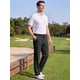 thumbnail image 2 of INSPIRE CHIC Pantalones de Vestir de Golf de Trabajo Ajustados para Hombre, Ligeros y Elásticos, M Negro, 2 of 5