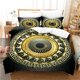 thumbnail image 1 of Luxury Black Gold Bedding Sets New Greek Key Meander Duvet Cover Sets Bed Linens Size Modern Geometric Bedspread Bed Sheets, 1 of 5