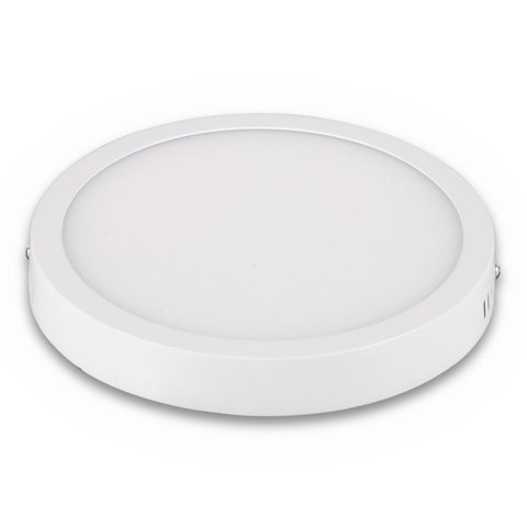 Macrotel - Plafón Sobrepuesto 12W Luz Fría Aluminio