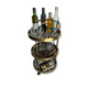 thumbnail image 2 of Carro De Bar Redondo Con Diseño Clásico Vidrio Y Metal, 2 of 4