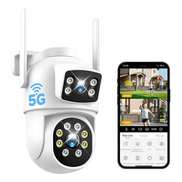 Cámara de Vigilancia Anberx Wireless 8mp Full Hd con Blanco